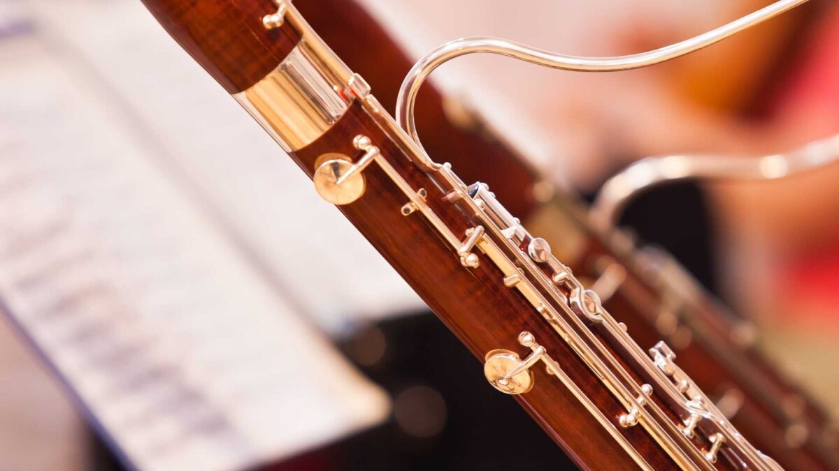 close up of a bassoon